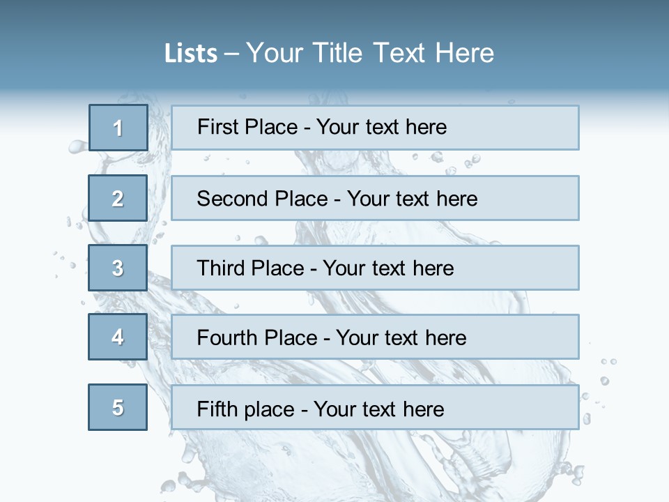 Liquid Isolated Blue PowerPoint Template