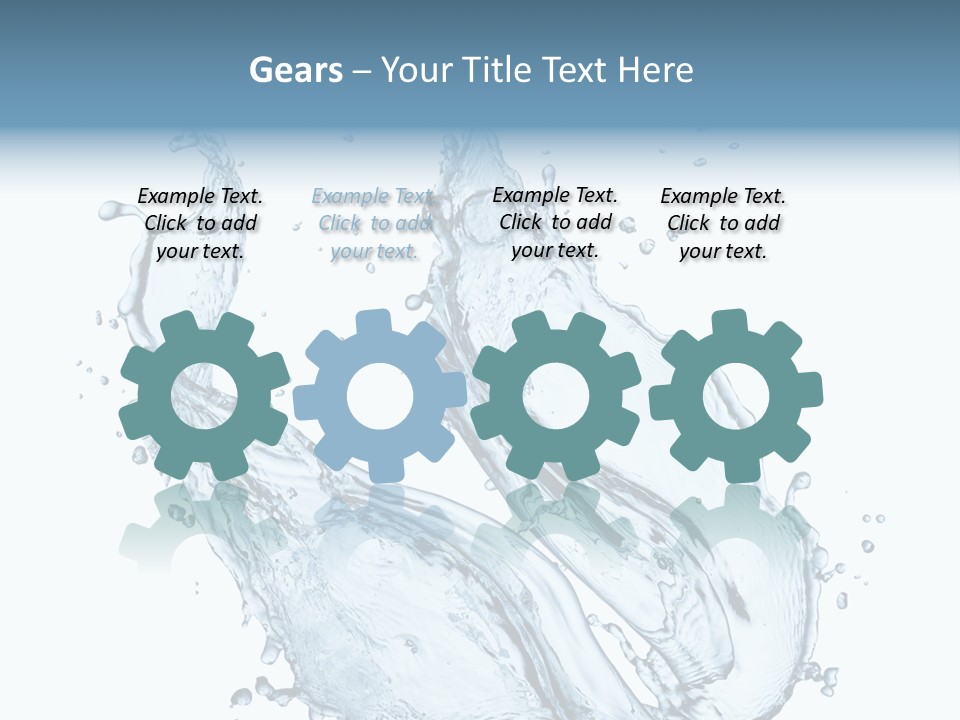 Liquid Isolated Blue PowerPoint Template