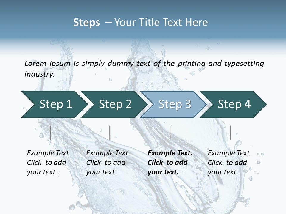 Liquid Isolated Blue PowerPoint Template