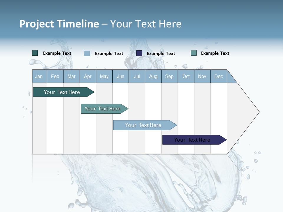 Liquid Isolated Blue PowerPoint Template