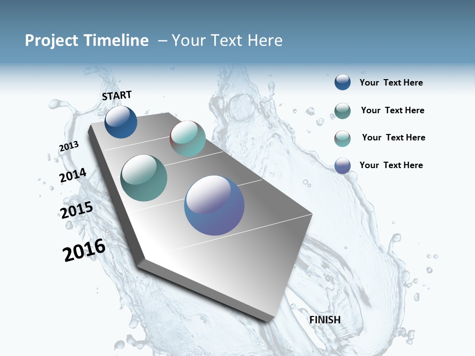 Liquid Isolated Blue PowerPoint Template