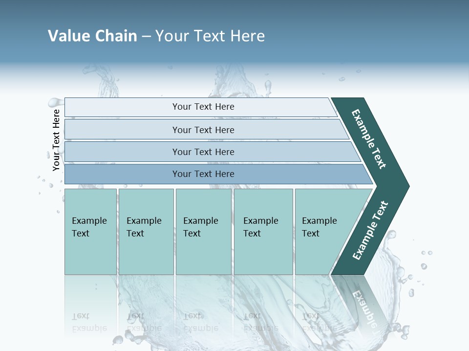 Liquid Isolated Blue PowerPoint Template