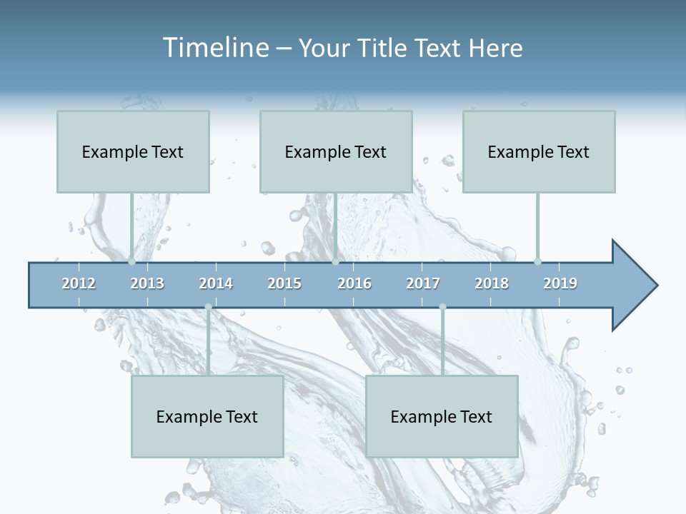 Liquid Isolated Blue PowerPoint Template