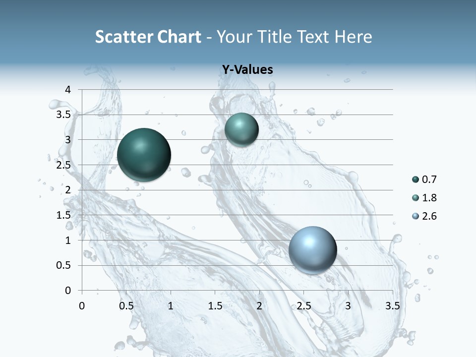Liquid Isolated Blue PowerPoint Template