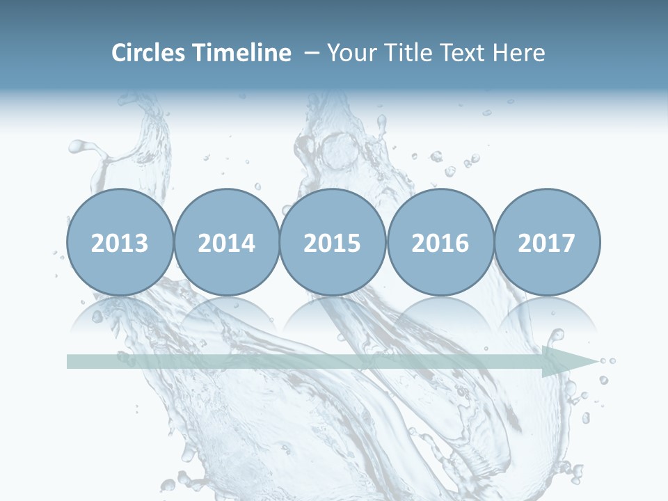 Liquid Isolated Blue PowerPoint Template