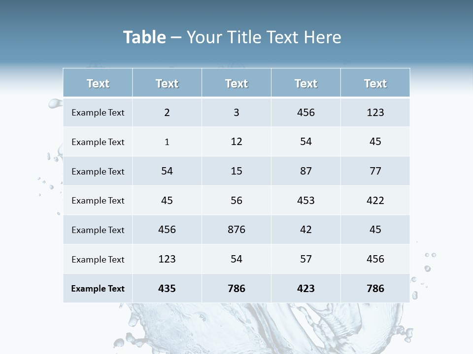 Liquid Isolated Blue PowerPoint Template