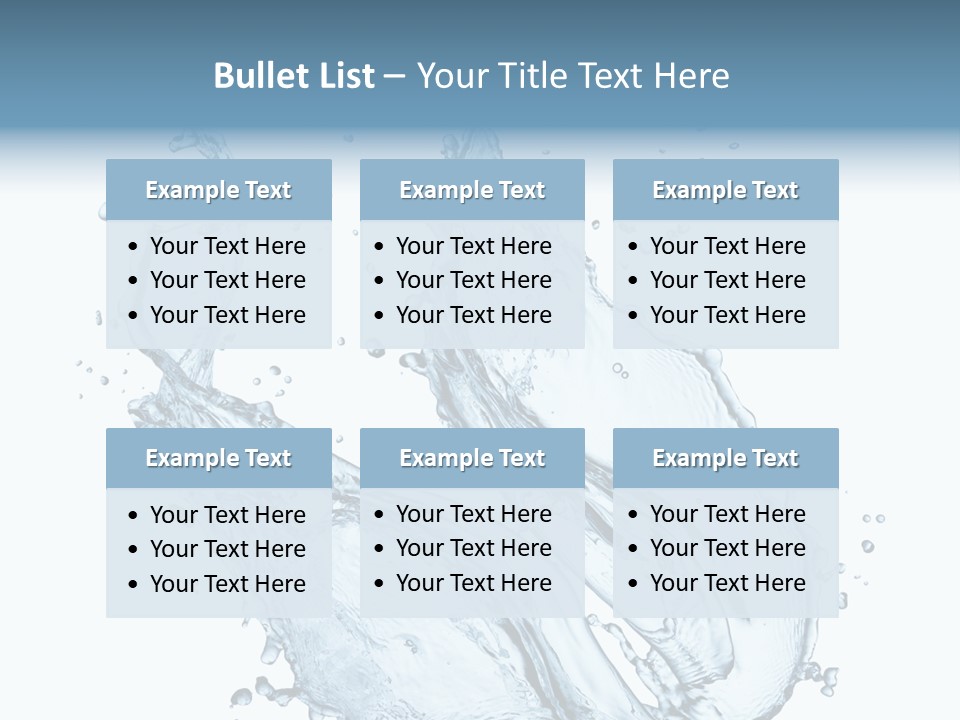 Liquid Isolated Blue PowerPoint Template