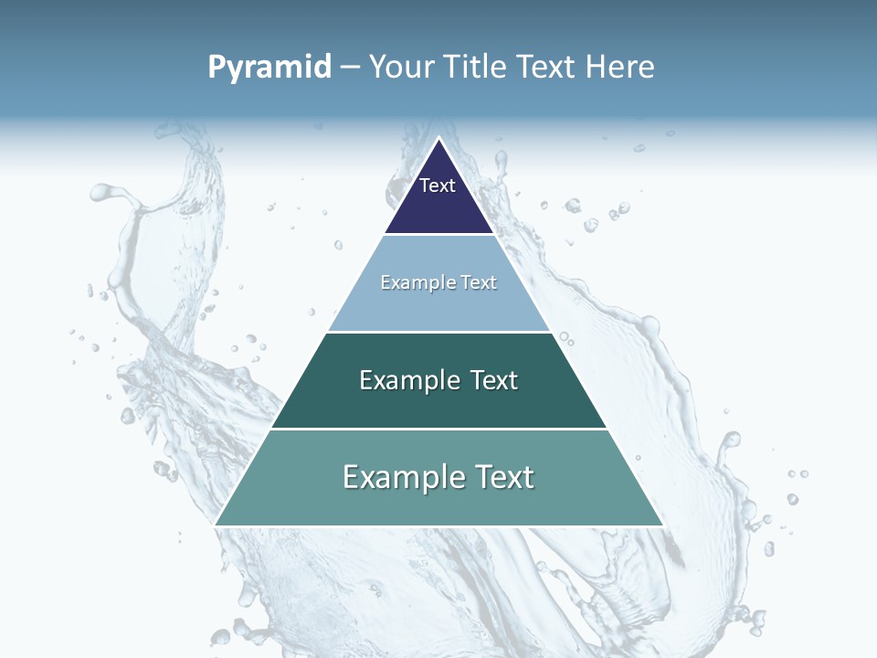 Liquid Isolated Blue PowerPoint Template