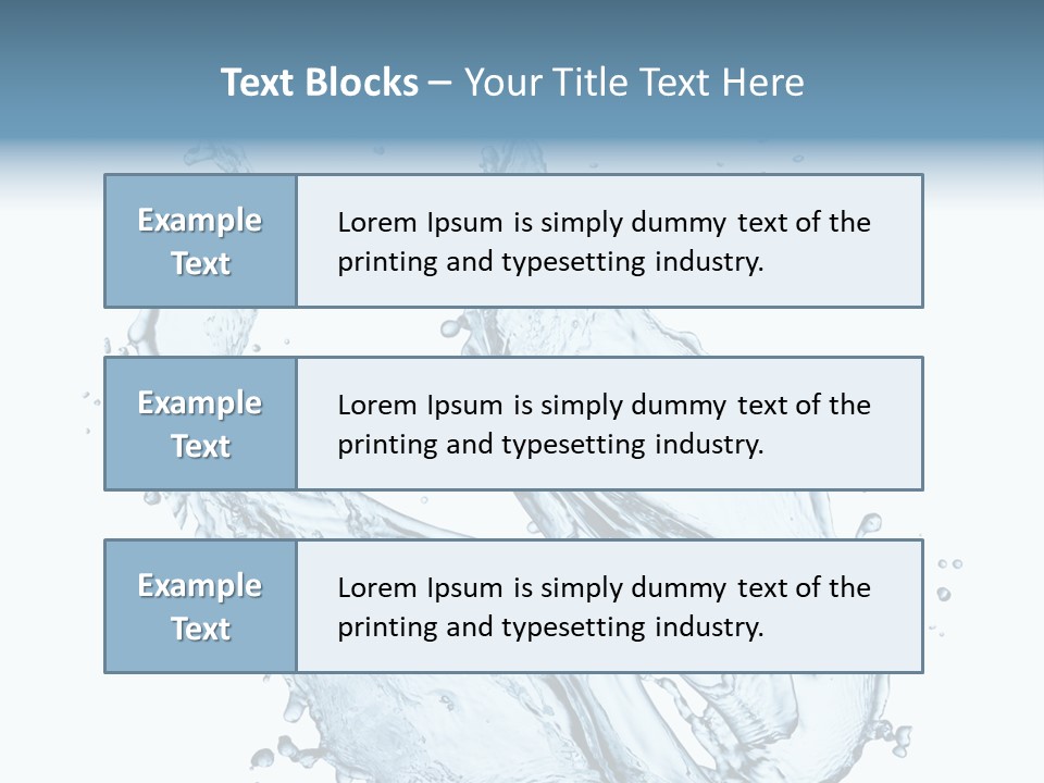 Liquid Isolated Blue PowerPoint Template