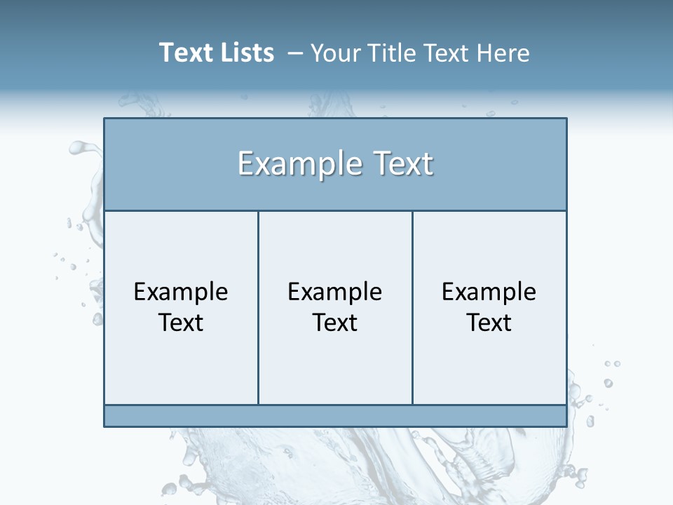 Liquid Isolated Blue PowerPoint Template