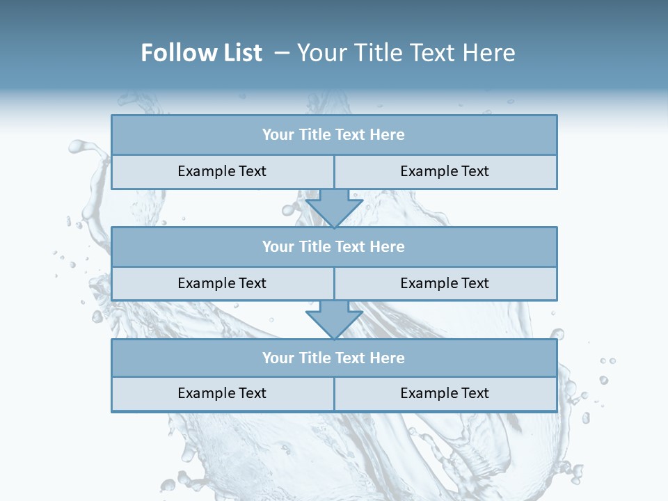 Liquid Isolated Blue PowerPoint Template