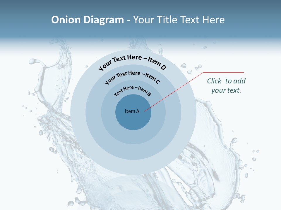 Liquid Isolated Blue PowerPoint Template