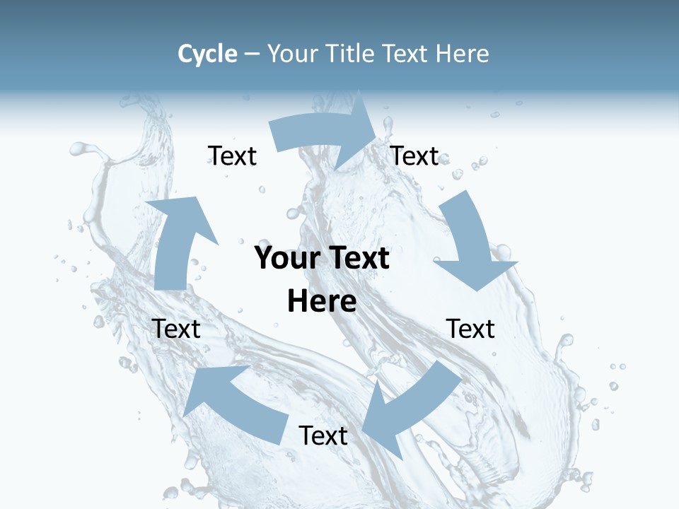 Liquid Isolated Blue PowerPoint Template