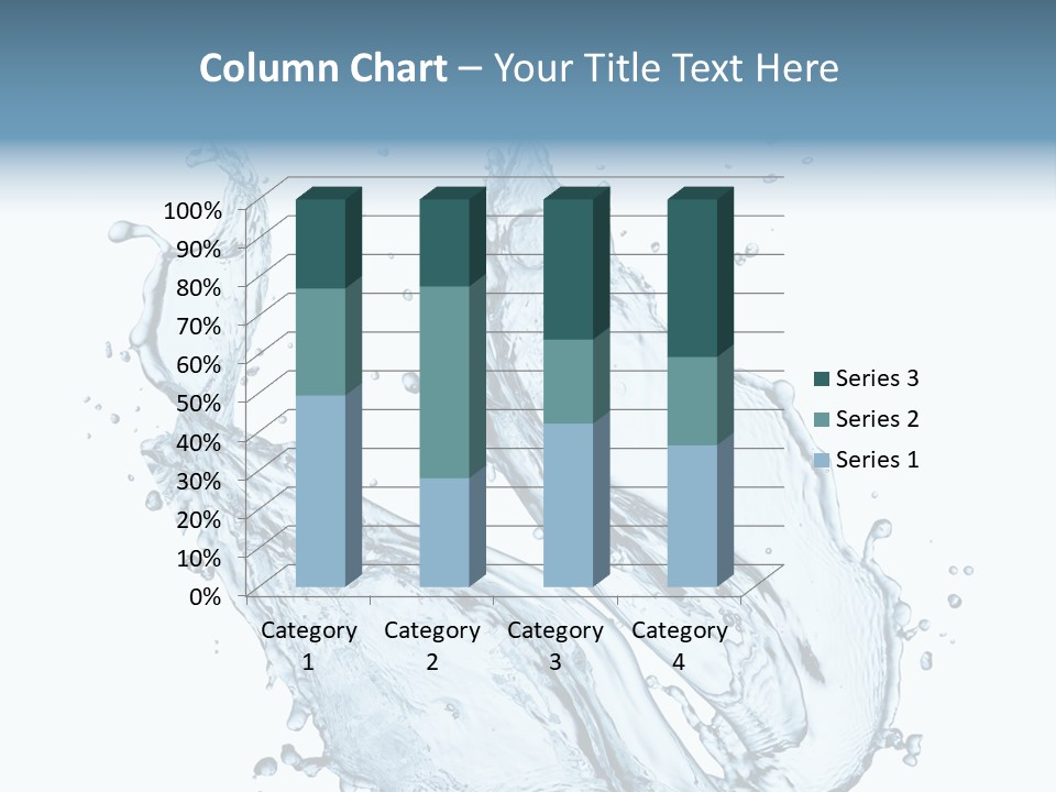 Liquid Isolated Blue PowerPoint Template