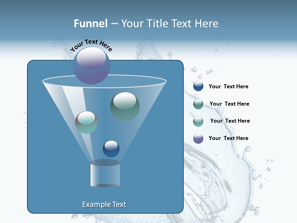Liquid Isolated Blue PowerPoint Template