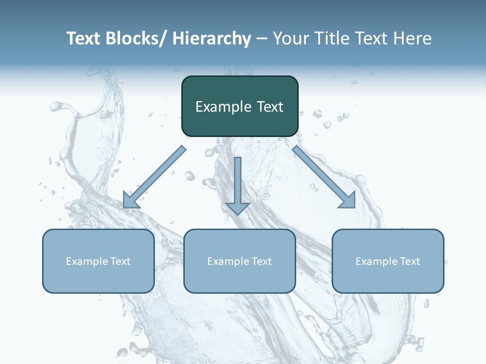 Liquid Isolated Blue PowerPoint Template