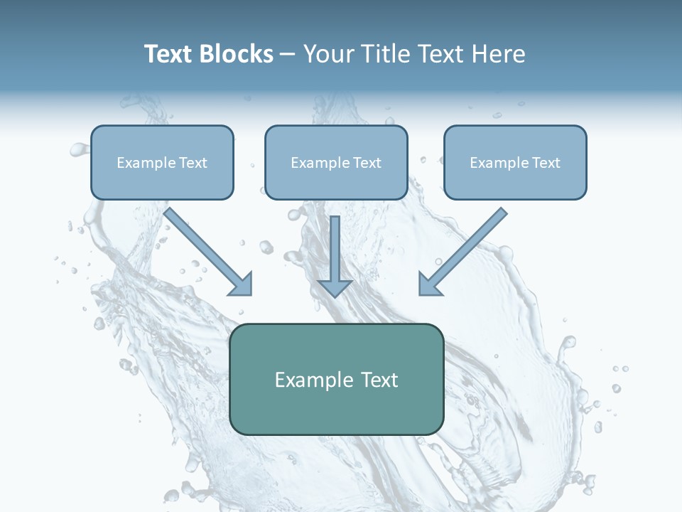 Liquid Isolated Blue PowerPoint Template