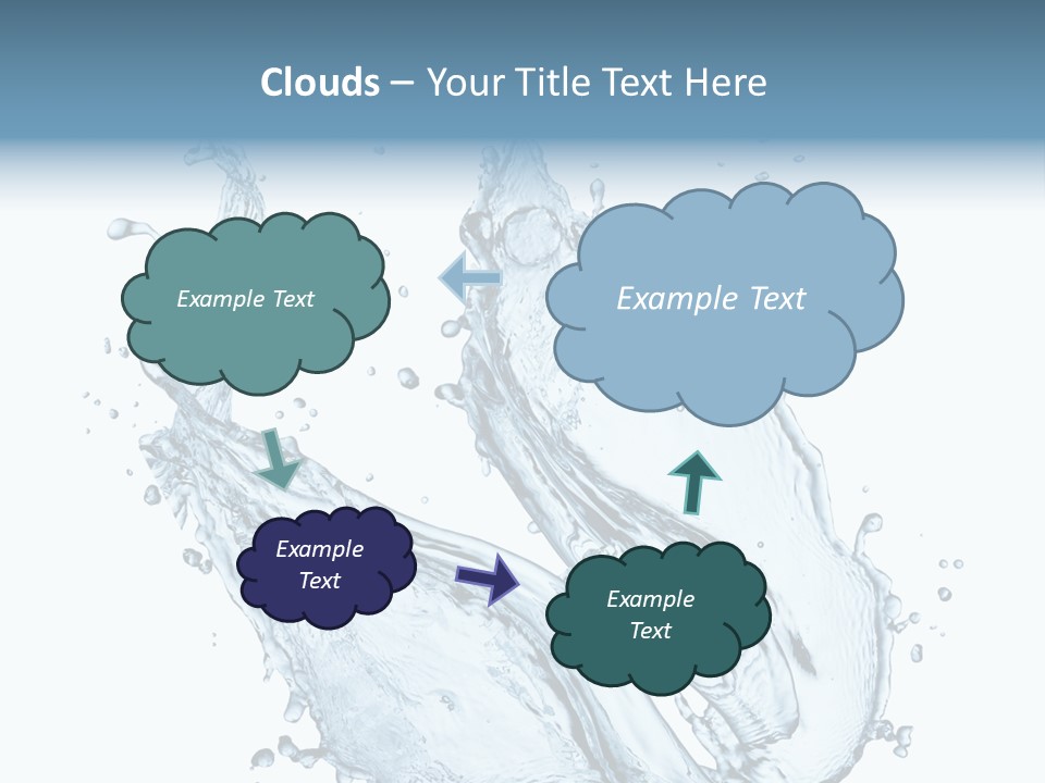 Liquid Isolated Blue PowerPoint Template