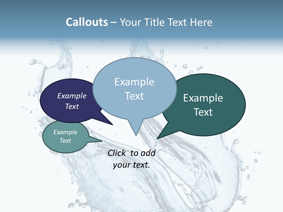 Liquid Isolated Blue PowerPoint Template