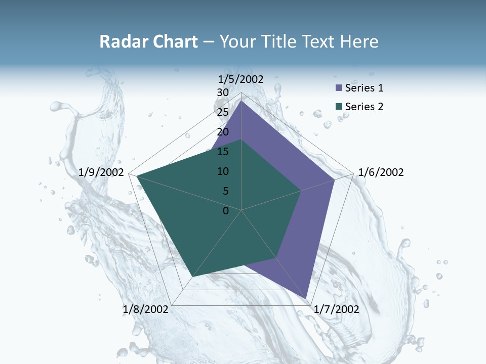 Liquid Isolated Blue PowerPoint Template