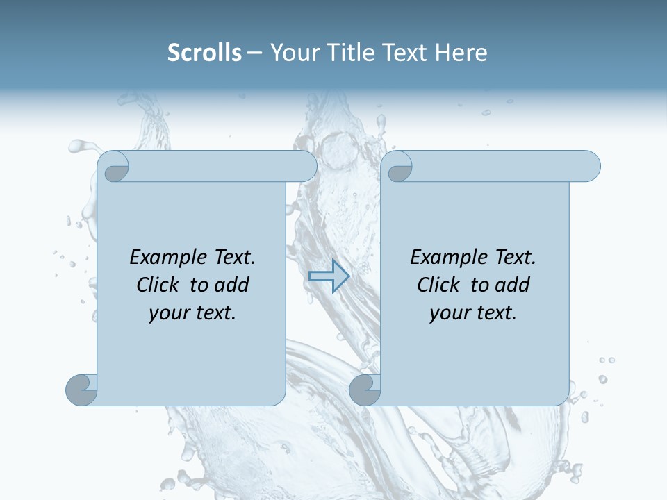 Liquid Isolated Blue PowerPoint Template