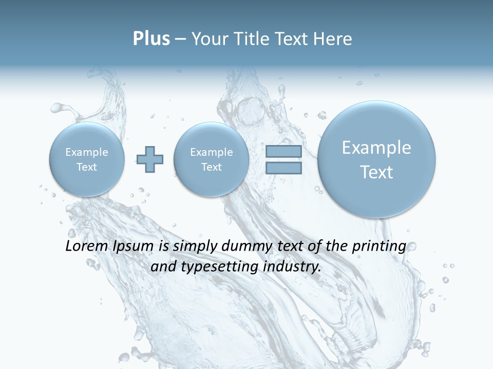 Liquid Isolated Blue PowerPoint Template