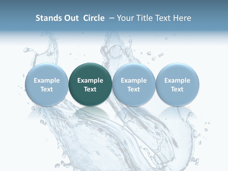 Liquid Isolated Blue PowerPoint Template
