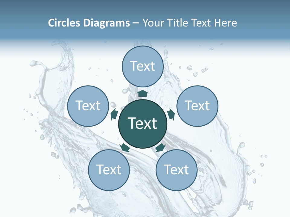 Liquid Isolated Blue PowerPoint Template