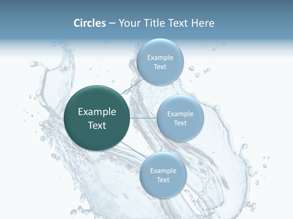 Liquid Isolated Blue PowerPoint Template