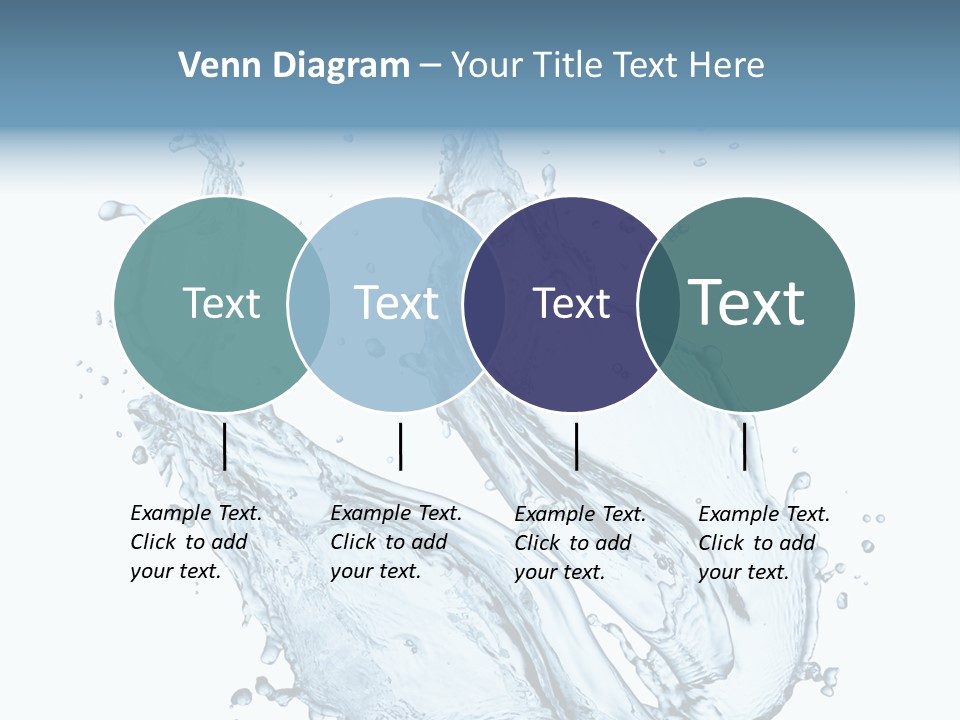 Liquid Isolated Blue PowerPoint Template