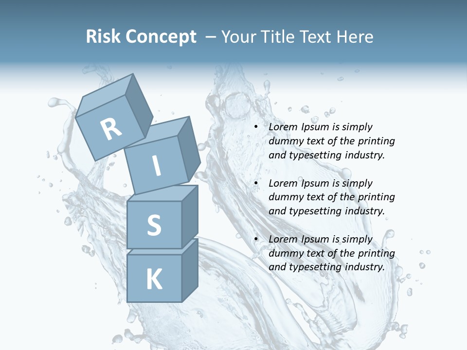 Liquid Isolated Blue PowerPoint Template