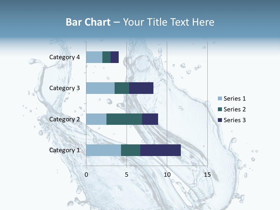 Liquid Isolated Blue PowerPoint Template