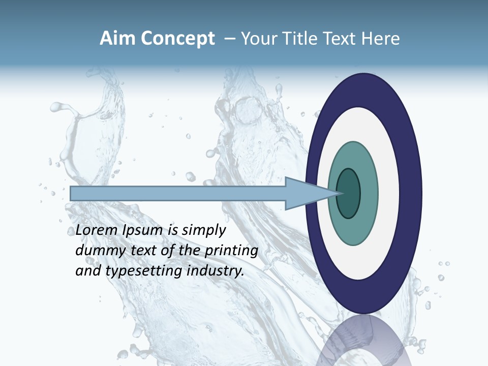 Liquid Isolated Blue PowerPoint Template