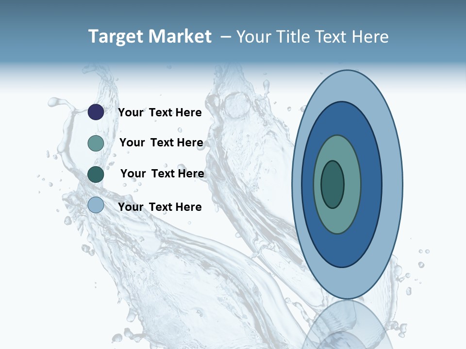 Liquid Isolated Blue PowerPoint Template