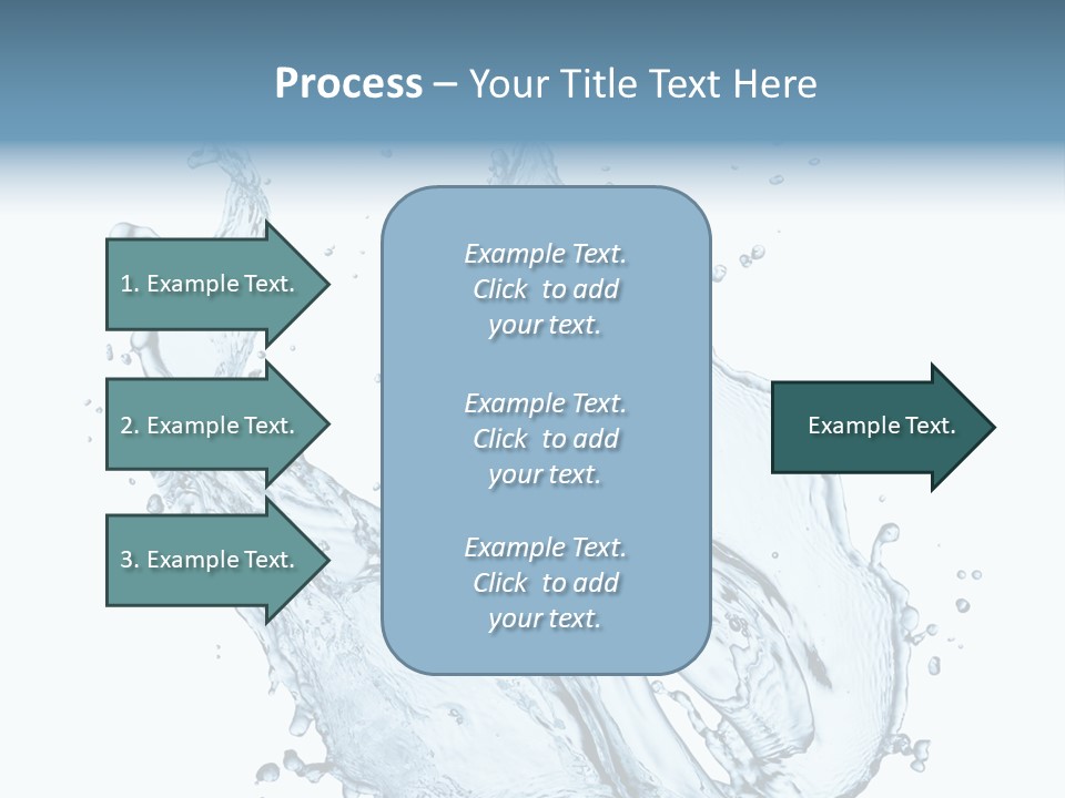Liquid Isolated Blue PowerPoint Template