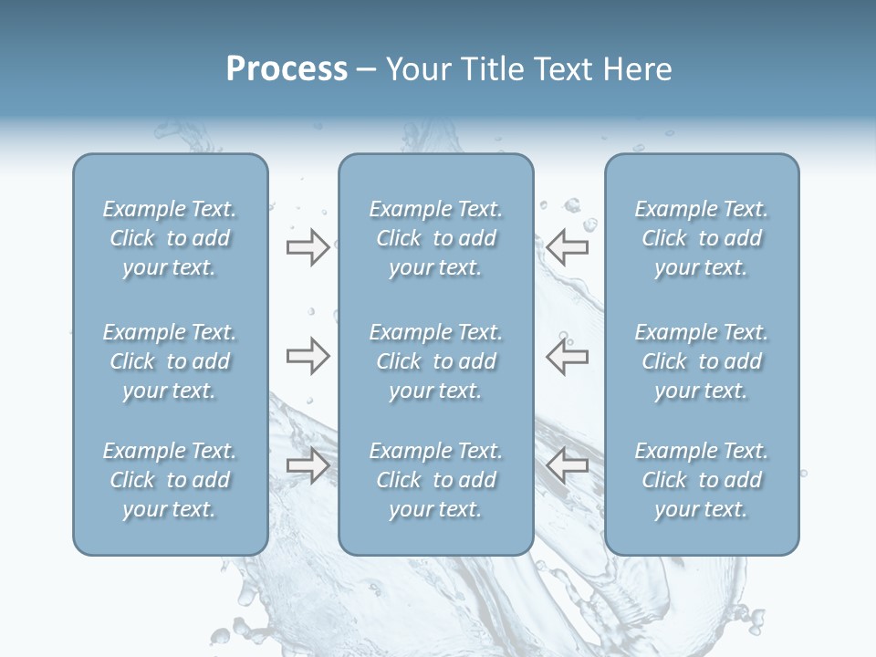 Liquid Isolated Blue PowerPoint Template