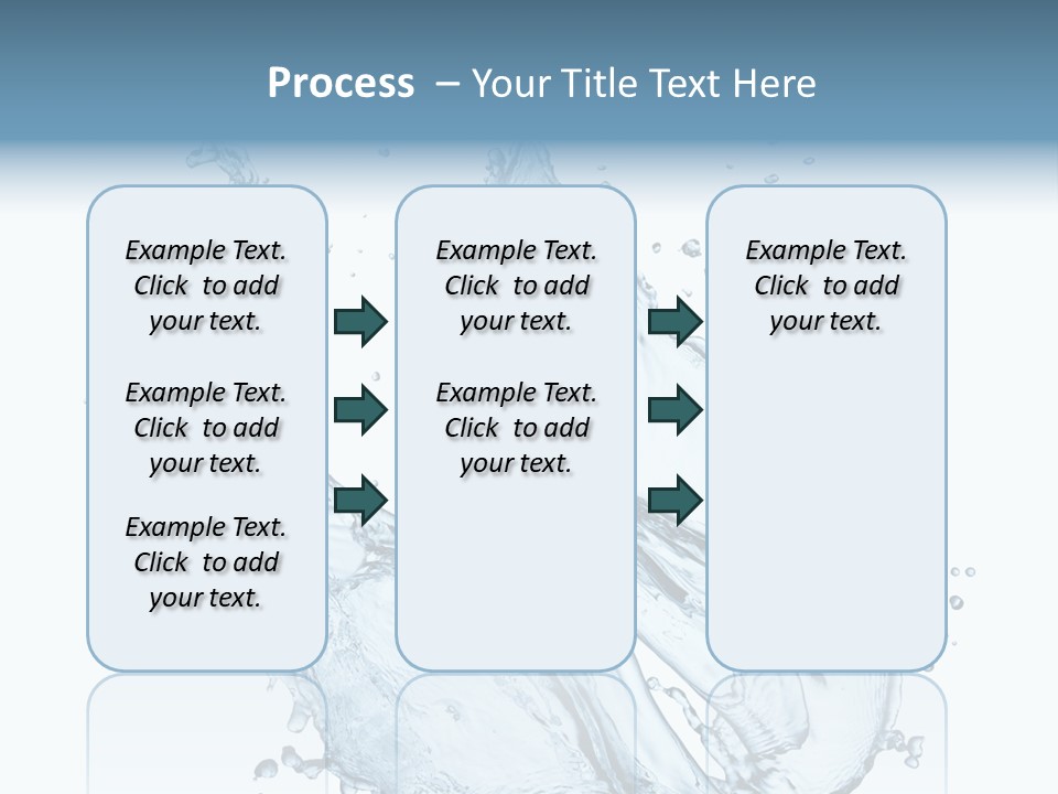 Liquid Isolated Blue PowerPoint Template