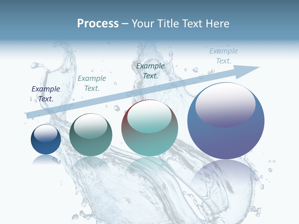 Liquid Isolated Blue PowerPoint Template