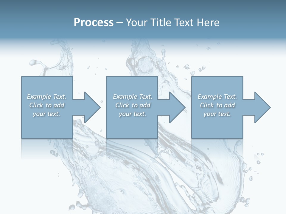 Liquid Isolated Blue PowerPoint Template