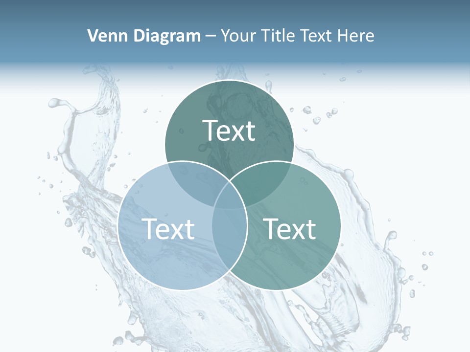 Liquid Isolated Blue PowerPoint Template