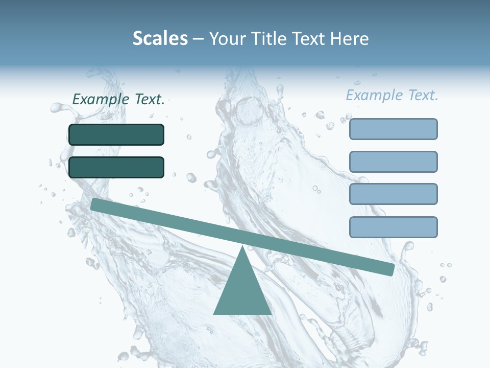 Liquid Isolated Blue PowerPoint Template