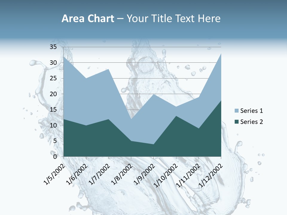 Liquid Isolated Blue PowerPoint Template