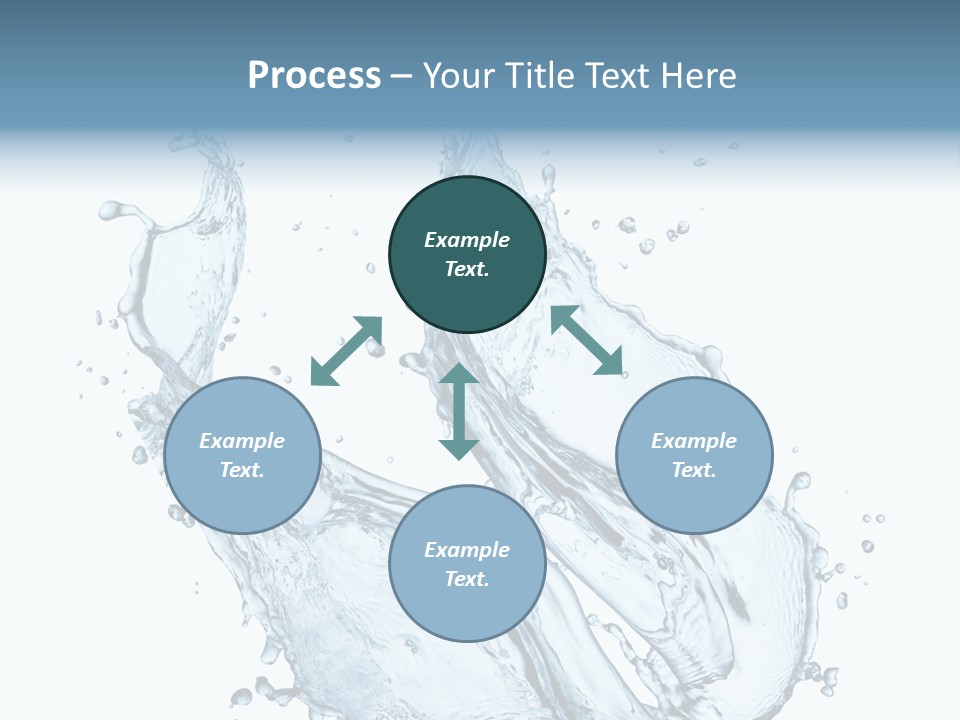 Liquid Isolated Blue PowerPoint Template