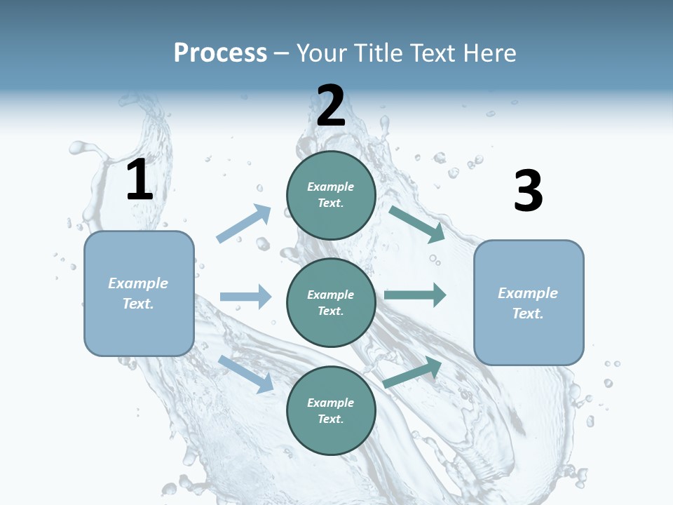 Liquid Isolated Blue PowerPoint Template