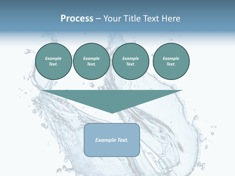 Liquid Isolated Blue PowerPoint Template