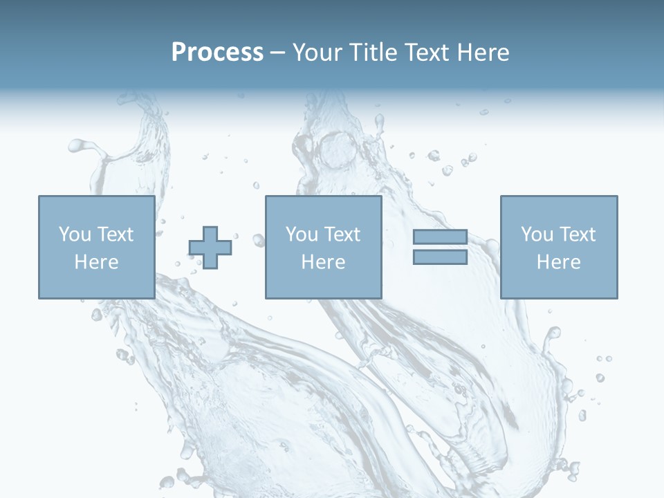 Liquid Isolated Blue PowerPoint Template