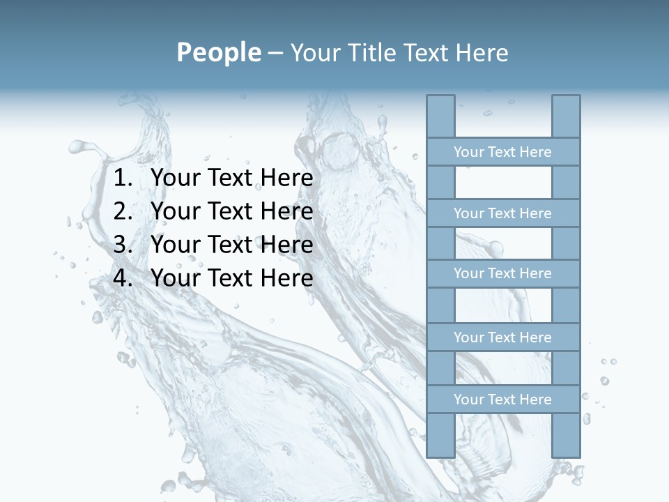 Liquid Isolated Blue PowerPoint Template