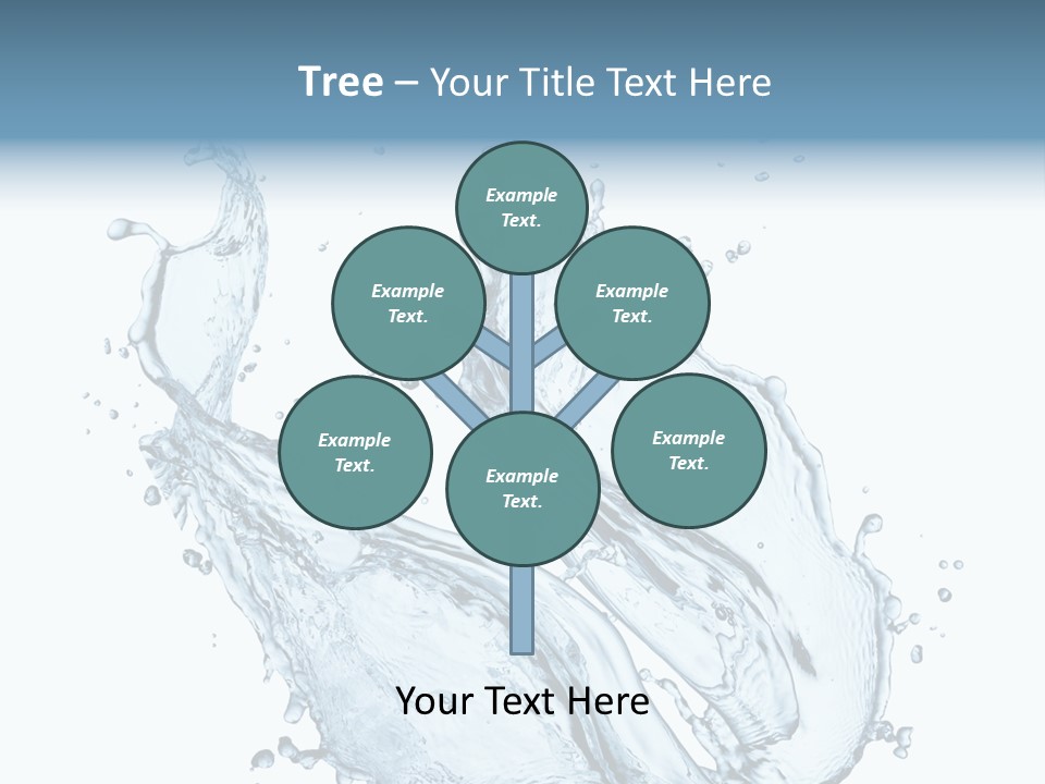 Liquid Isolated Blue PowerPoint Template