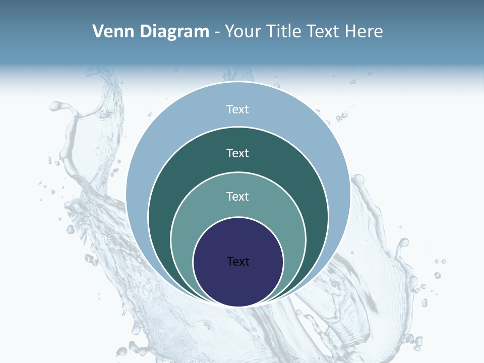 Liquid Isolated Blue PowerPoint Template