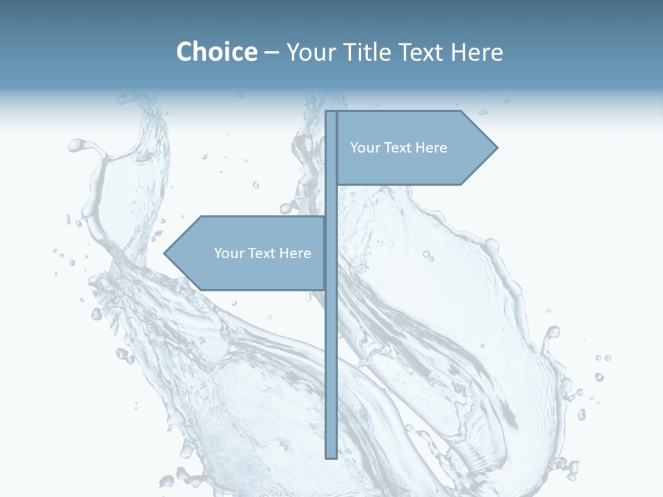 Liquid Isolated Blue PowerPoint Template